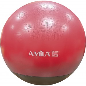 Μπάλα Γυμναστικής GYMBALL 65cm Κόκκινη με Βάρος στην Βάση